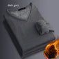 Winter Men's Long-sleeved Thermal Underwear Plus Velvet Padded T-shirt Round Neck Slim Bottoming Shirt Mens Underwear