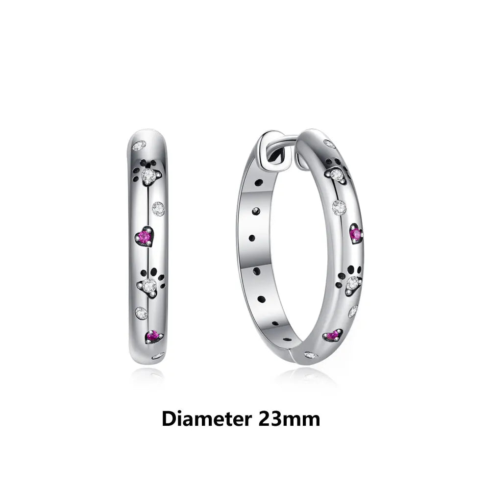 Original 925 Sterling Silber Ohrringe 2025 Stecker Creolen Kristall Ohrringe für Damen Roségold Krone Herz Unendlichkeit Biene Ohrring Schmuck