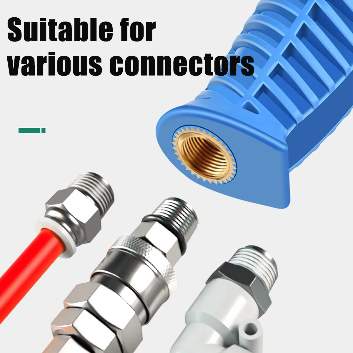 Air Blow Gun,High Flow Air Blower Gun for Compressor with Angled Bent Nozzle,Three Colors to Choose from,Long style