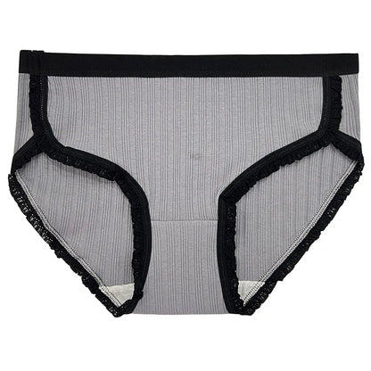 3Pcs/Set Cotton Panties Mid-Waist Women's Underwear Female Breathable Underpants Girls Solid Color Briefs Short Sexy Lingerie