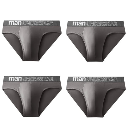4 Stück Herren Sexy Slips Studentenmode Unterwäsche Herren Slips Atmungsaktive Elastische Große Größe Herren Unterhosen Buchstabenbunddruck