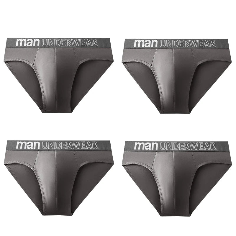 4 Stück Herren Sexy Slips Studentenmode Unterwäsche Herren Slips Atmungsaktive Elastische Große Größe Herren Unterhosen Buchstabenbunddruck