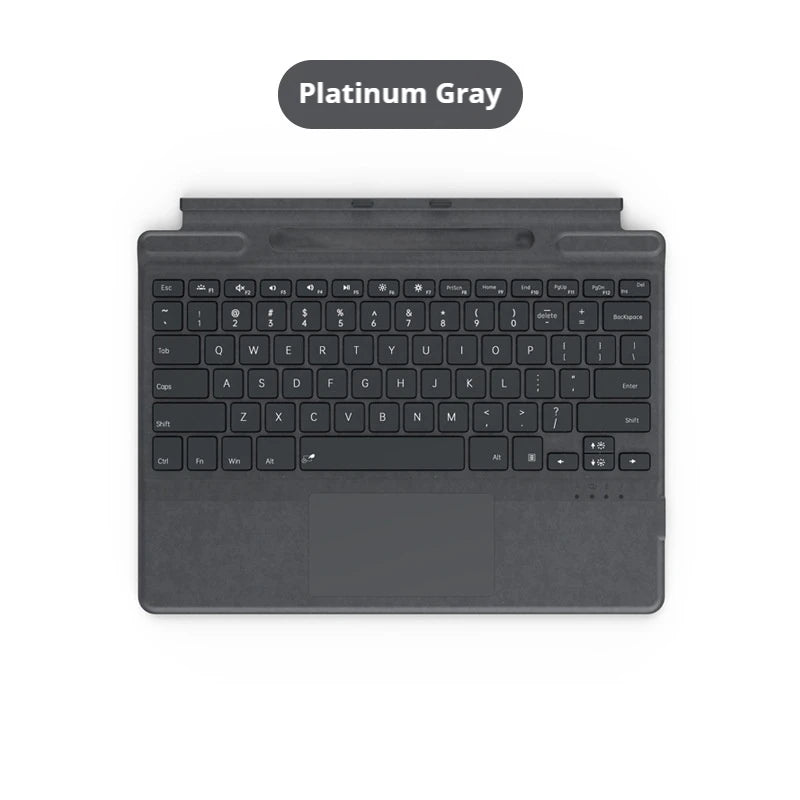 2025 New Color Microsoft Surface Pro 8/9/X/10/11 Bluetooth Magnetic Keyboard with Pen Slot,Touchpad and 7-color Backlit Keyboard