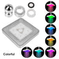 Square Fixed Showerhead Ultra-Quiet Rainfall Top Spray LED Shower Head 3 colors Temperature Sensor 7 Colors Gradual Changing