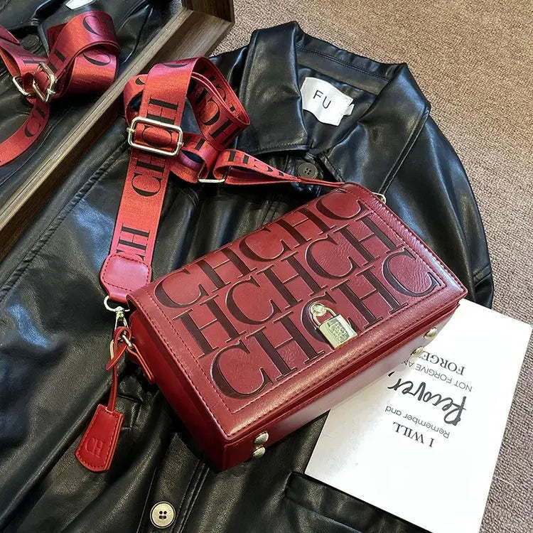 Women's Genuine Leather Color Block Crossbody Tote