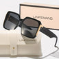LINFEMAND Fashion Large Frame Decoration Glasses for Women UV400 Sunglasses Set Summer Dance Party Holiday Gift