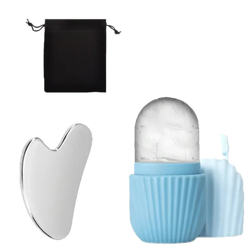 Ice Face Roller & Gua Sha Set | Skin Care Tool