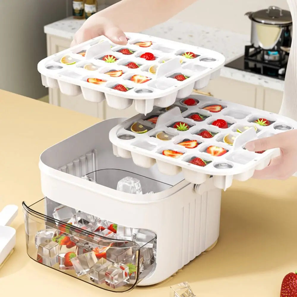 50-Cube Ice Maker Double Layer Household Ice Box