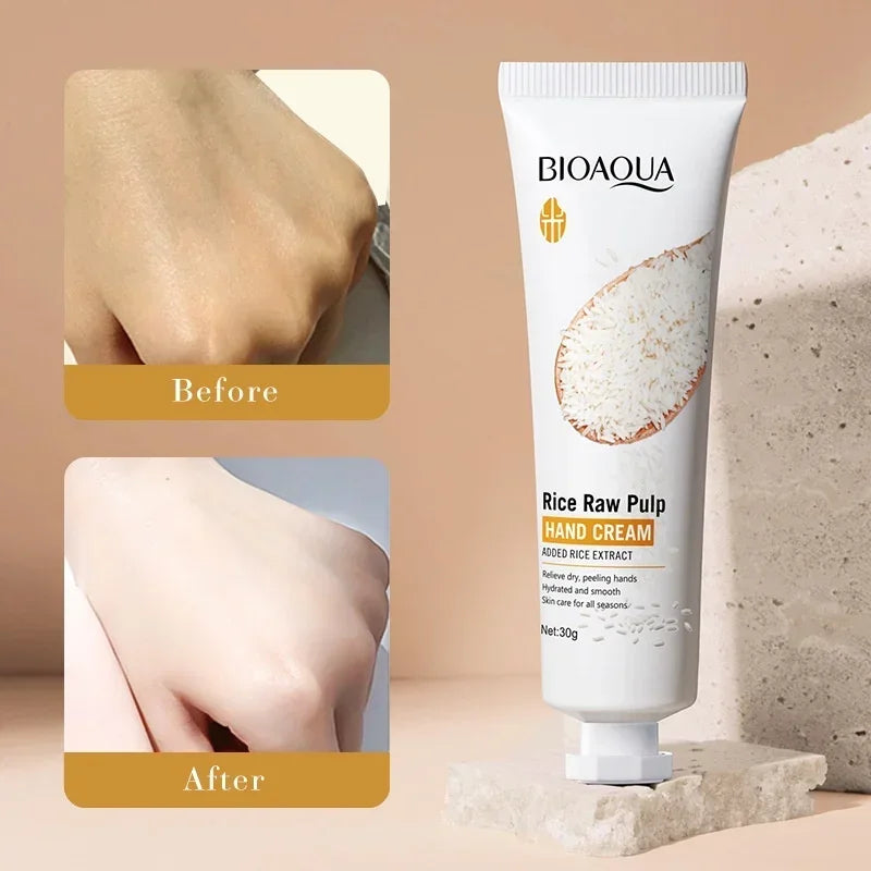 Reis Handcreme Volumenaufbauend Verjüngend Nährend Feuchtigkeitsspendend Erfrischend Nicht Fettende Handpflegecreme 30g