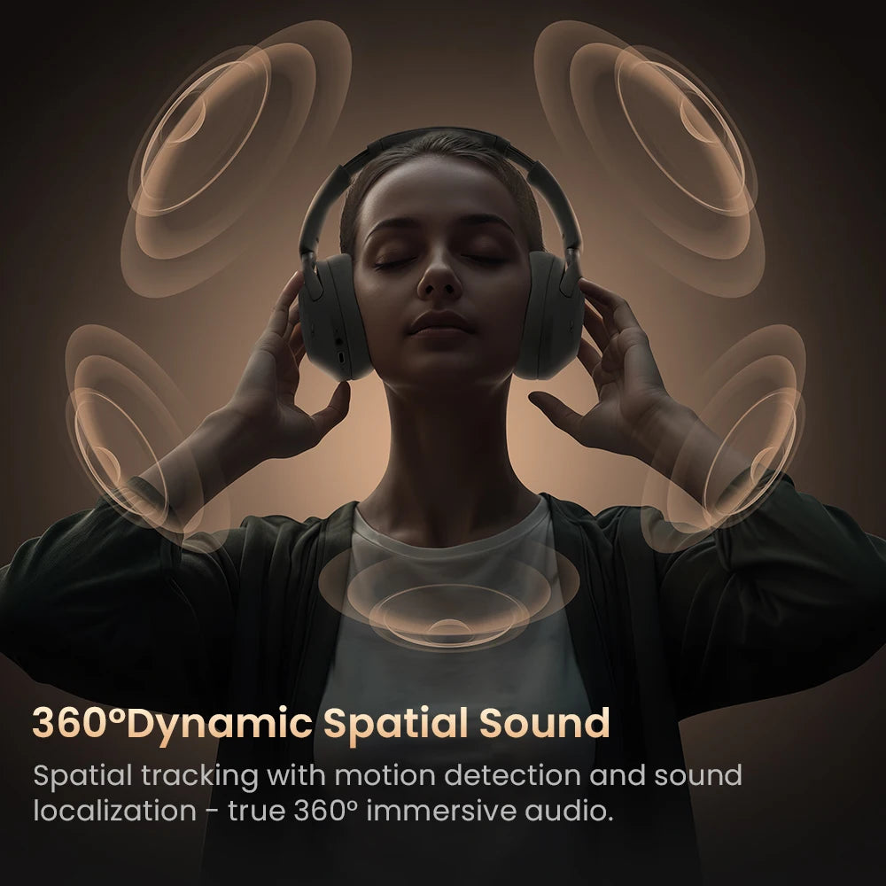 HAYLOU S40 ANC Kabellose Kopfhörer 50dB Geräuschunterdrückung Hi-Res 3D Spatial Audio Kopfhörer mit LDAC Bluetooth 6.0 Over-Ear Headset