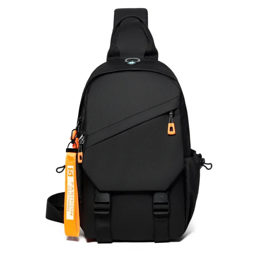 Waterproof Nylon Crossbody Bag - Men's Chest Sling Backpack, Compact Shoulder Messenger Bag, Travel & Outdoor Hiking Pack