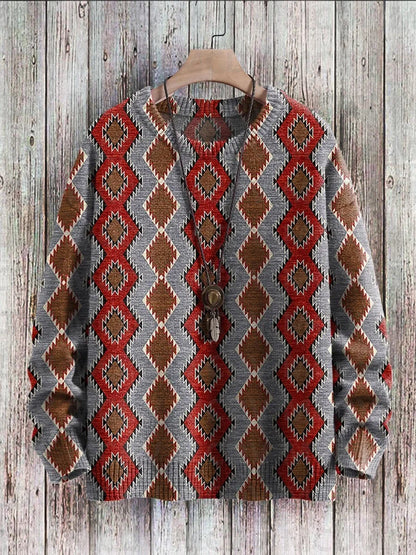 Vintage-Strickpullover mit Musterdruck für Damen und Herren