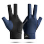 Offene Finger Billardhandschuhe Atmungsaktives Polyester Snooker-Poolhandschuhe Verstellbarer Klettverschluss Glatt Weich Leicht Amateurtraining