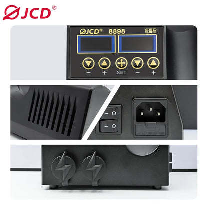 2 in 1 750W Soldering Station LCD Digital display welding rework station for cell-phone BGA SMD PCB IC Repair solder tools 8898