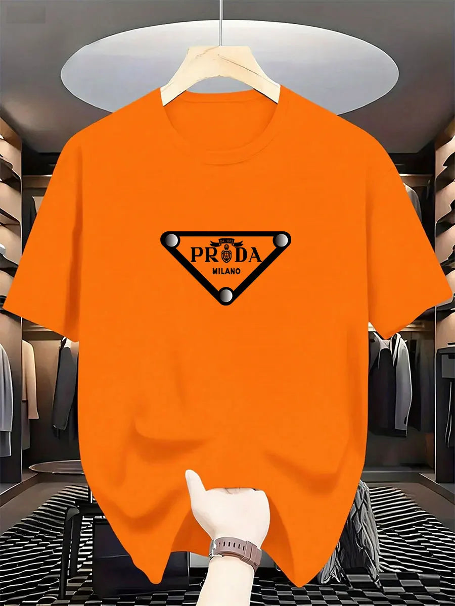 Milan Fashion Men's Luxury Printed Cotton T-Shirt