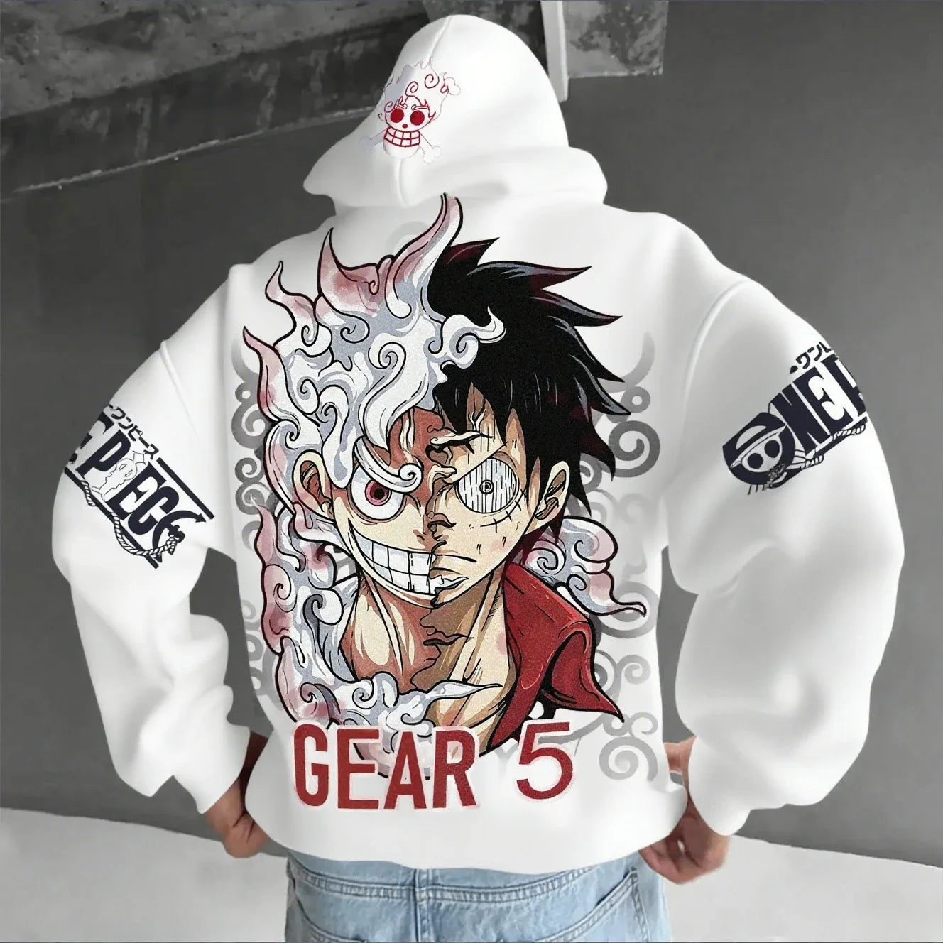Anime Hoodie Men Women One Piece Luffy Gear 5 Nika Streetwear Casual Pullover Sweatshirt Long Sleeve Tops Autumn Winter Fashion
