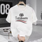 2025 Amerikanisches kurzärmeliges Sommer-T-Shirt aus schwerer Baumwolle für Herren und Damen, leger, trendige Markenbedruckung, lockerer Rundhals