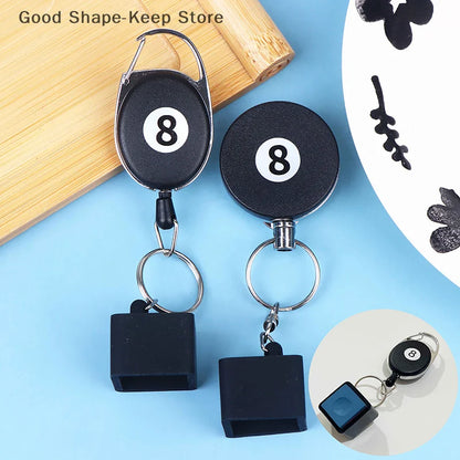 Billiard Chalk Holder Keychain – Retractable Clip