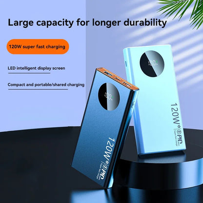 80000mAh Powerbank mit hoher Kapazität, 120W Super-Schnelllade-Powerbank, tragbares Akku-Ladegerät für iPhone Samsung Huawei Xiaomi