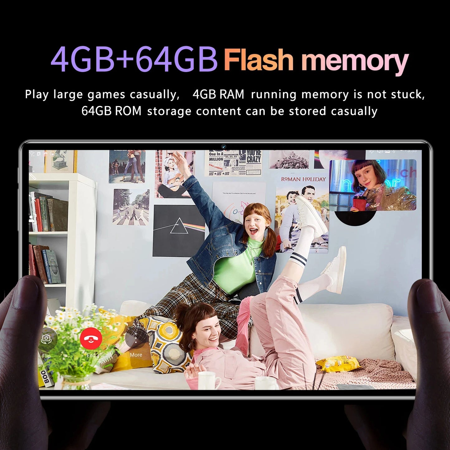 10.1" Android Tablet Octa Core 4GB+64GB Dual SIM 3G WiFi Bluetooth