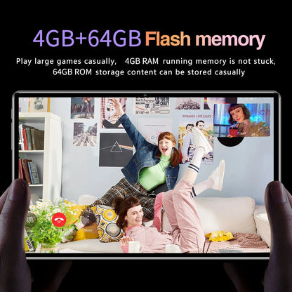 10.1" Android Tablet Octa Core 4GB+64GB Dual SIM 3G WiFi Bluetooth