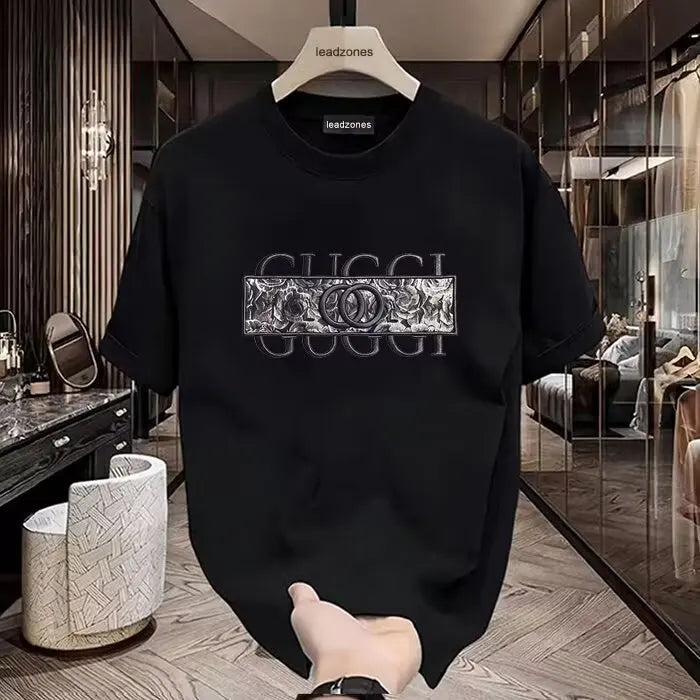 Fashion Luxury Brand 2025 Summer New Designer Print Pattern Pure Cotton High-quality Casual Sports Harajuku Unisex Plus Size