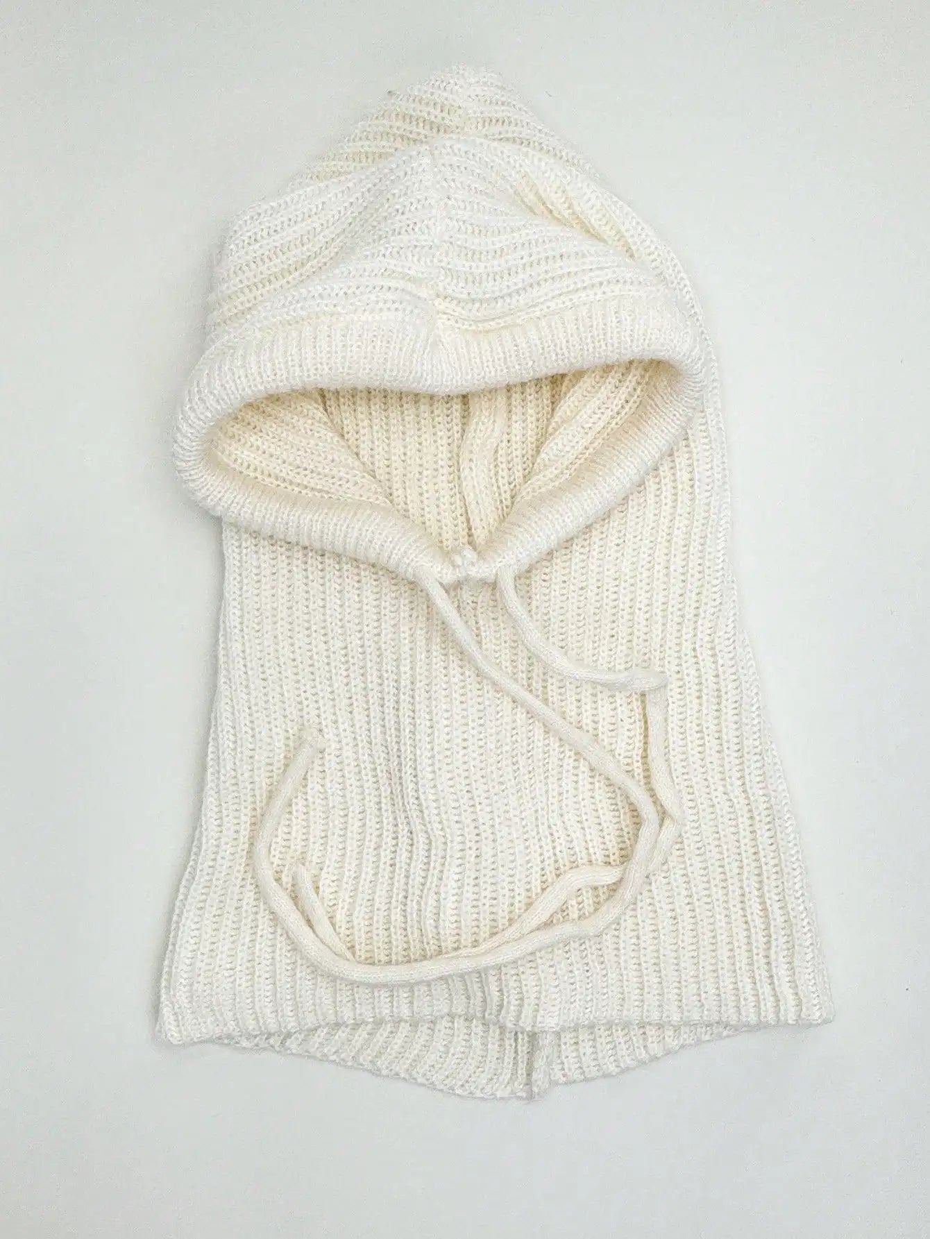 Women Knitted Balaclava Fashion Fake Collar Shawl Hooded Hat Thick Warm Beanines Winter Hat official website tool undefine