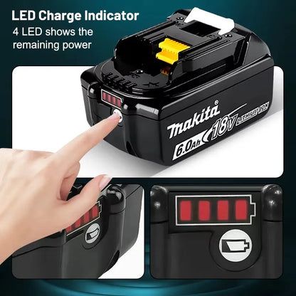 Makita Original Lithium ion Rechargeable Battery 18V 6000mAh 18v Replacement Batteries BL1860 BL1830 BL1850 BL1860B