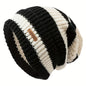 Korean Fashion Striped Knitted Hat Trend Lightweight Hat For Men Women Warm Windproof Autumn Winter Suitable For Outdoor Cycling
