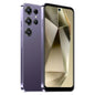 Smartphone showing back and front views on a white background