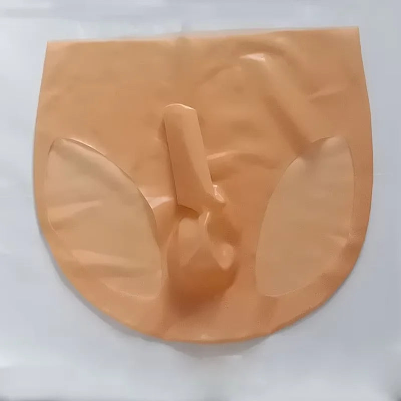 Men's Red Latex Underwear Penis Sheath Sex Protect