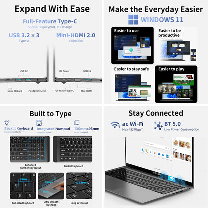 Teclast F17Plus 17.3" Laptop 16GB RAM 512GB SSD