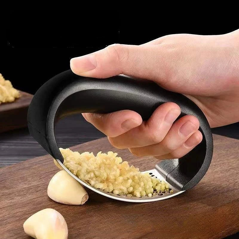 Stainless Steel Garlic Press Crusher - Manual Mincer
