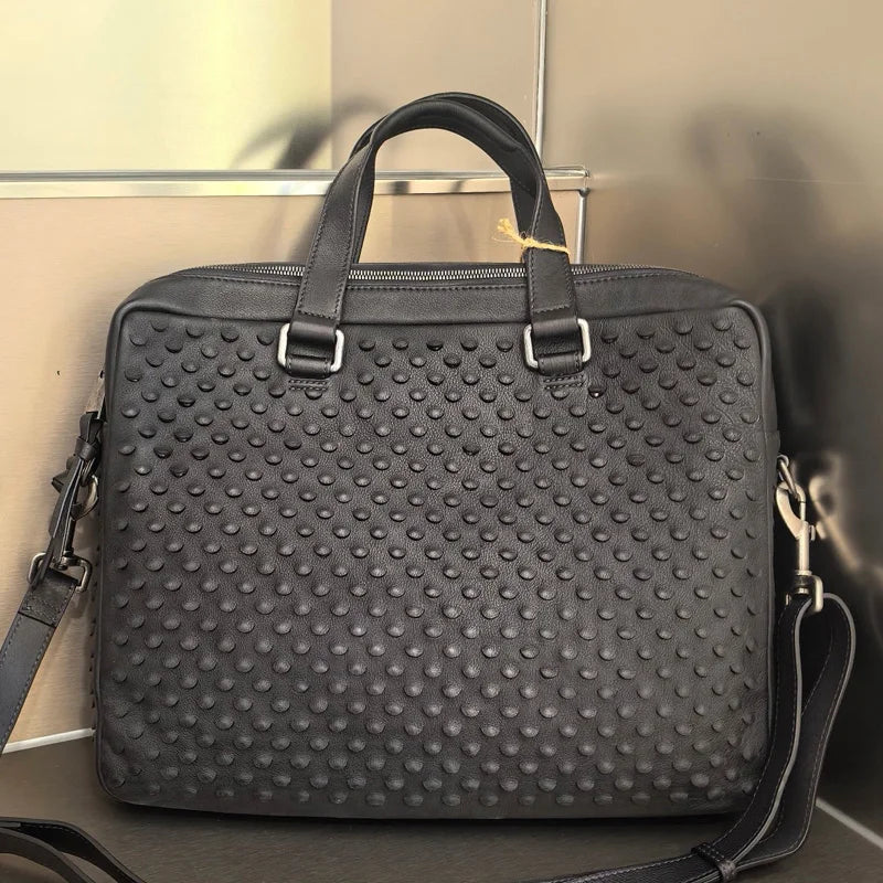 Herren Umhängetasche Mode Crazy Horse Leder Aktentasche Business Handtasche