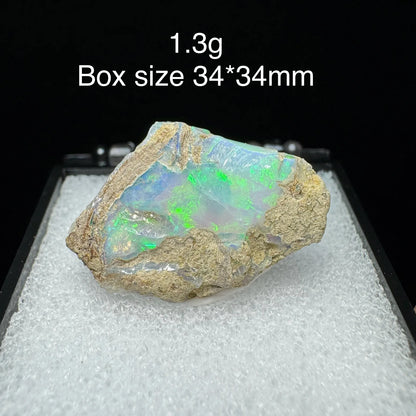 Natural Ethiopia Opal Gem Mineral Specimen Box