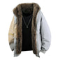 Men's 2025 Winter New Faux Fur Collar Padded Thickened Jackets Loose Comfort Warm Zipper Coats Male  Leisure Long Sleeve Jackets