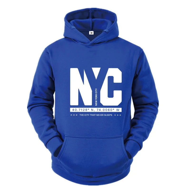New Autumn And Winter Men's Casual Fashionable Comfortable Letter Printed Long Sleeved Hooded Versatile Sportswear Pullover