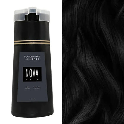 Nova Haarfärbemittel 3-in-1 Haarpflege Shampoo Natürliches Schnellweißhaar Gefärbtes Schwarzes Haarfärbemittel Dauerhafter Komfort Männer Frauen Haarpflege