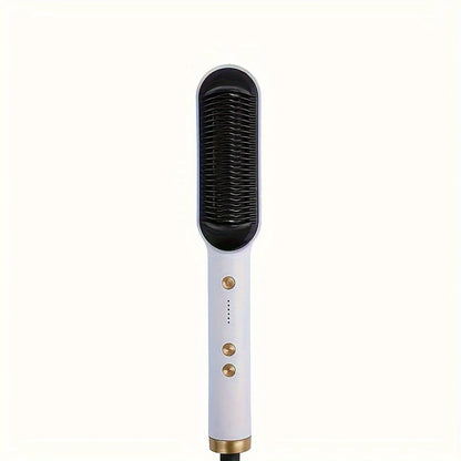 1 piece of straight hair comb, 2-in-1 electric straight hair curling styling tool, multifunctional straight hair straightener