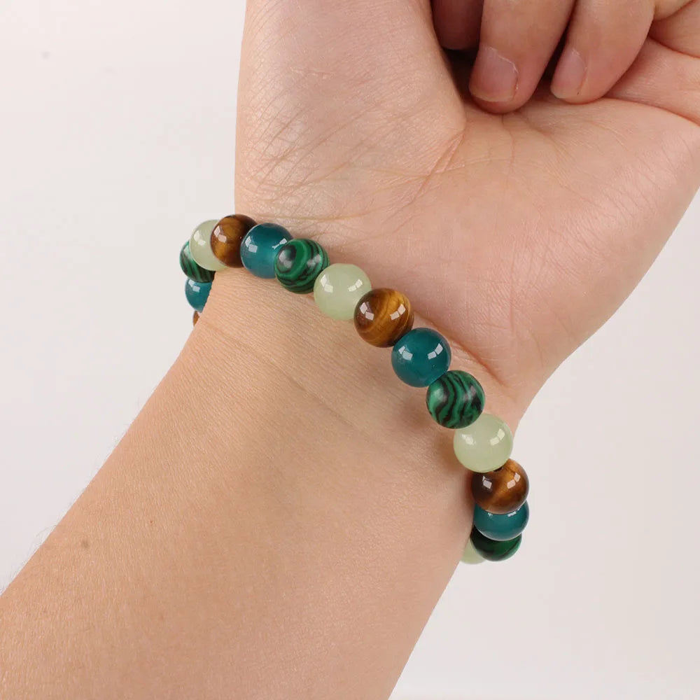 rich money bracelet women tiki Bohemian Natural stone Tiger eye stone bangles trendy Holiday Teacher's Day ladies jewellery