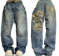 American Fashion Hip Hop Joker Oversized Jeans Women Street Y2K New Clearance Spot Hot Mopping Wide-leg Pants Unisex Loose Jeans