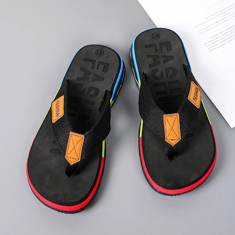 Hochwertige grüne Herren-Flip-Flops für den Sommer, rutschfeste Badesandalen für Herren, Outdoor-Flip-Flops, modische Pantoletten für Männer, Chinelo Masculino