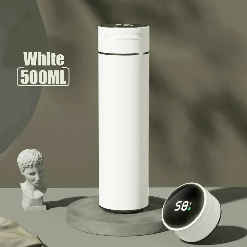 500ML Temperaturanzeige Thermosflasche Edelstahl Unterteilte Thermoskanne Outdoor Vakuumisolierter Becher Vatertagsgeschenk