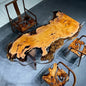 Teglex Epoxy Crystal Coffee Table | Live-Edge Solid Walnut & Rosewood