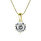 JoyceJelly 1 CT Real Moissanite Pendant Necklace For Women Royal Blue Color Moissanite 925 Sterling Silver Wedding Fine Jewelry
