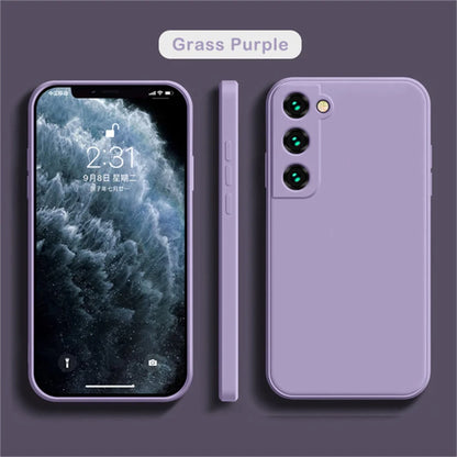 Luxuriöse Flüssigsilikonhülle für Samsung S25 S24 Galaxy S20 S21 S22 S23 FE Plus Note10 20 A52 A31 A41 A71 A51 A72 A70 A50 Coque
