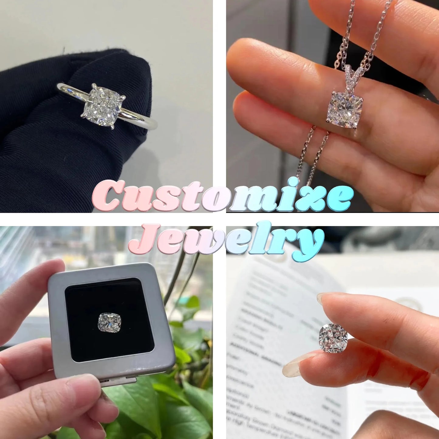 IGI Certificate Lab Grown Diamonds HPHT CVD 0.5ct 1ct 1.5ct 2ct 3ct 5ct Laboratory Diamond