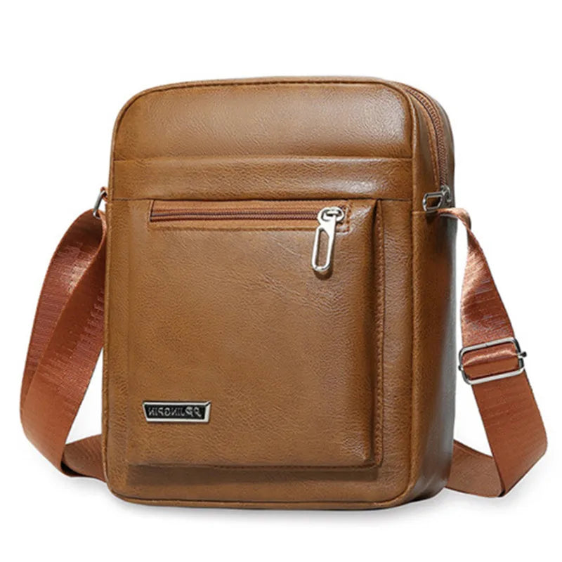 Herren Umhängetaschen wasserdicht Vintage Herrenhandtaschen Große Kapazität PU Leder Tasche Herren Kuriertaschen Tragetasche