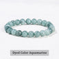 JD Natural Stone Beads Bracelet Amethyst Tiger Eye Crystal Quartz Agate Gem Beads Bangles Women Men Reiki Healling Jewelry Gift