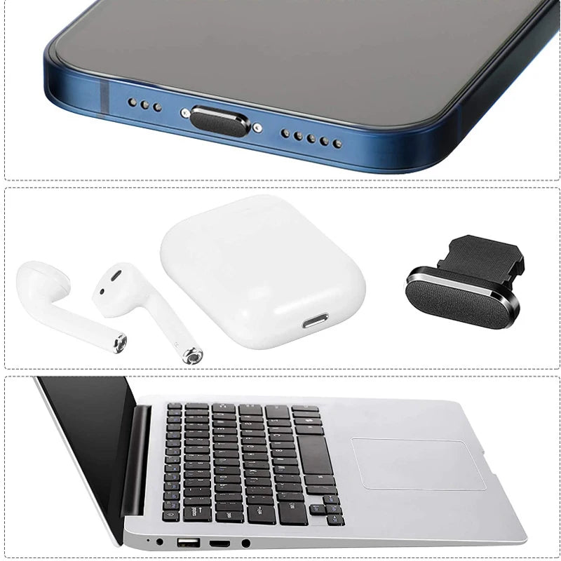 Phone Charging Port Cleaner Kit — Dust Plug Removal Tool for iPhone & Keyboard